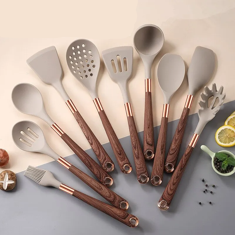 Conjunto de Utensílios de Cozinha em Silicone Deluxe NobleHous