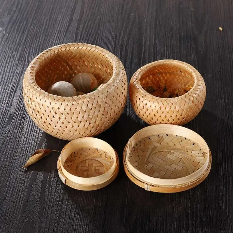 Cesta de Armazenamento Mini de Bambu NobleHous