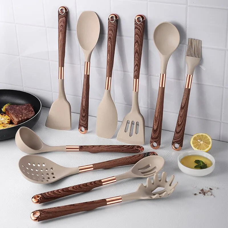 Conjunto de Utensílios de Cozinha em Silicone Deluxe NobleHous