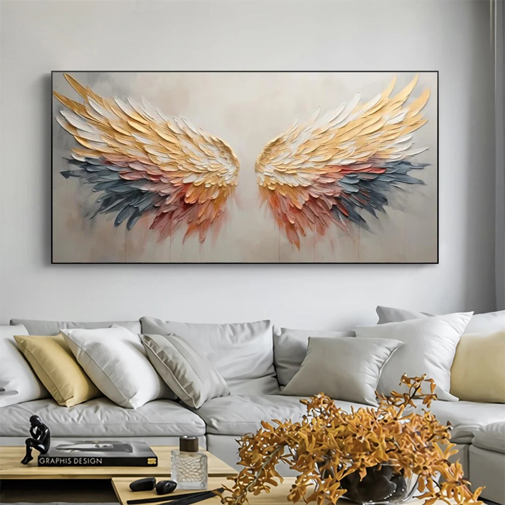 Pintura em Tela de Asa de Anjo Abstrata NobleHous