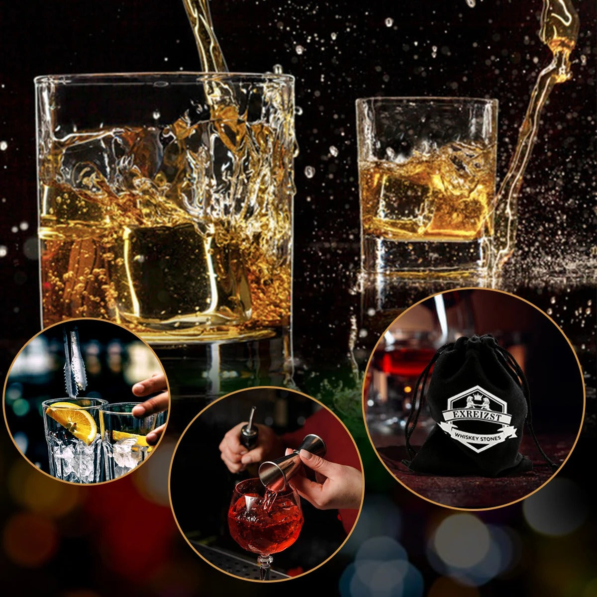 Conjunto de Pedras para Whisky NobleHous