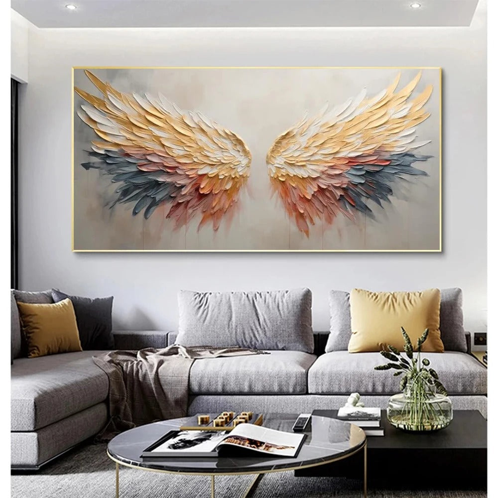 Pintura em Tela de Asa de Anjo Abstrata NobleHous